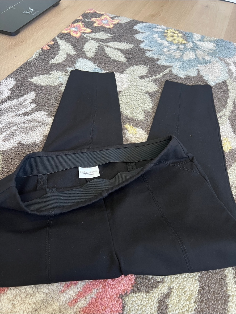 Chicos Perfect Stretch Black PontePants SZ 1